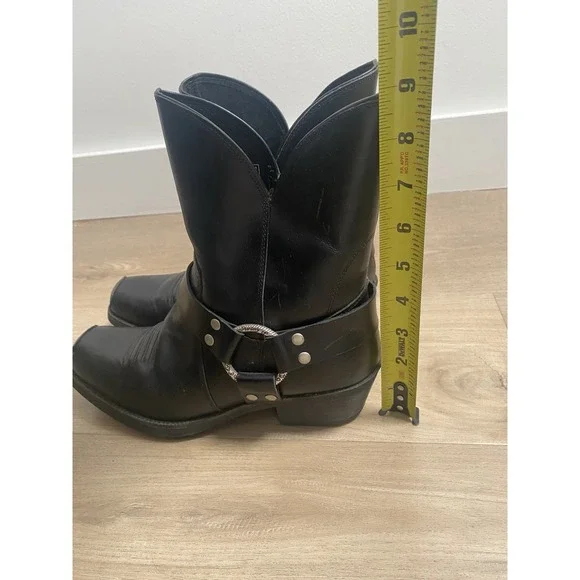 Ariat Women's Black Leather Harness Ankle Boots Western‎ Biker 97652 Size 8 - Picture 5 of 9